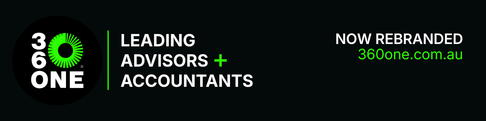 Celebrating three website wins at the Web Excellence Awards 2026 1 360 ONE Rebranded Email Banner