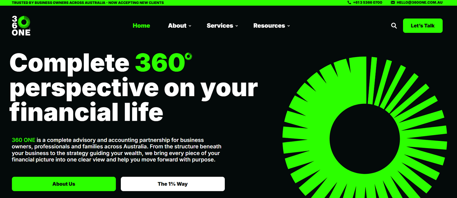 Professional services website design